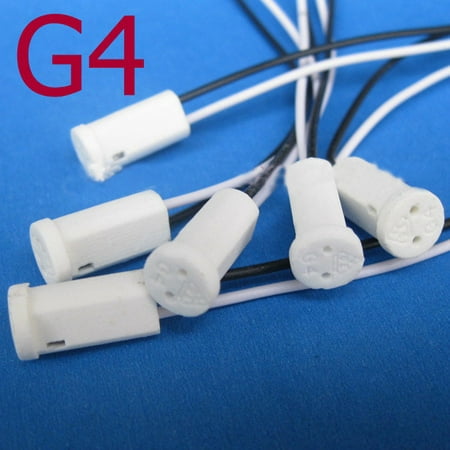 10x G4 Base Holder Wire Adapter Halogen Socket Connector f Bulb Lamp LED  qv